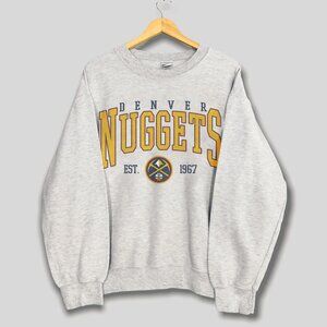 Vintage Denver Nuggets Sweatshirt, Vintage NBA Denver Nuggets Basketball Shirt